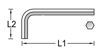 Ключ с шестигранным профилем L2,5