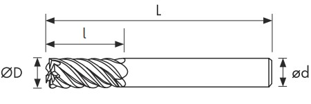 Чертеж фрезы CL645-100.400-H55C