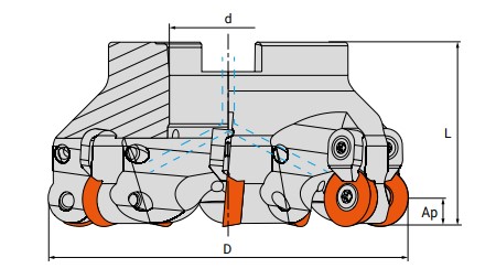 Чертеж корпуса фрезы M200.040B16.1204C