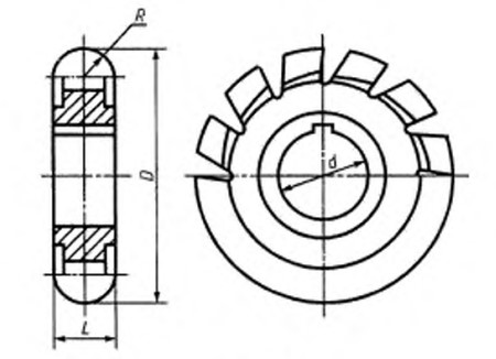 Чертеж фрезы ГОСТ 9305-93